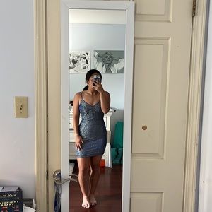 Sparkly blue/purple bodycon dress size 0 City Studio